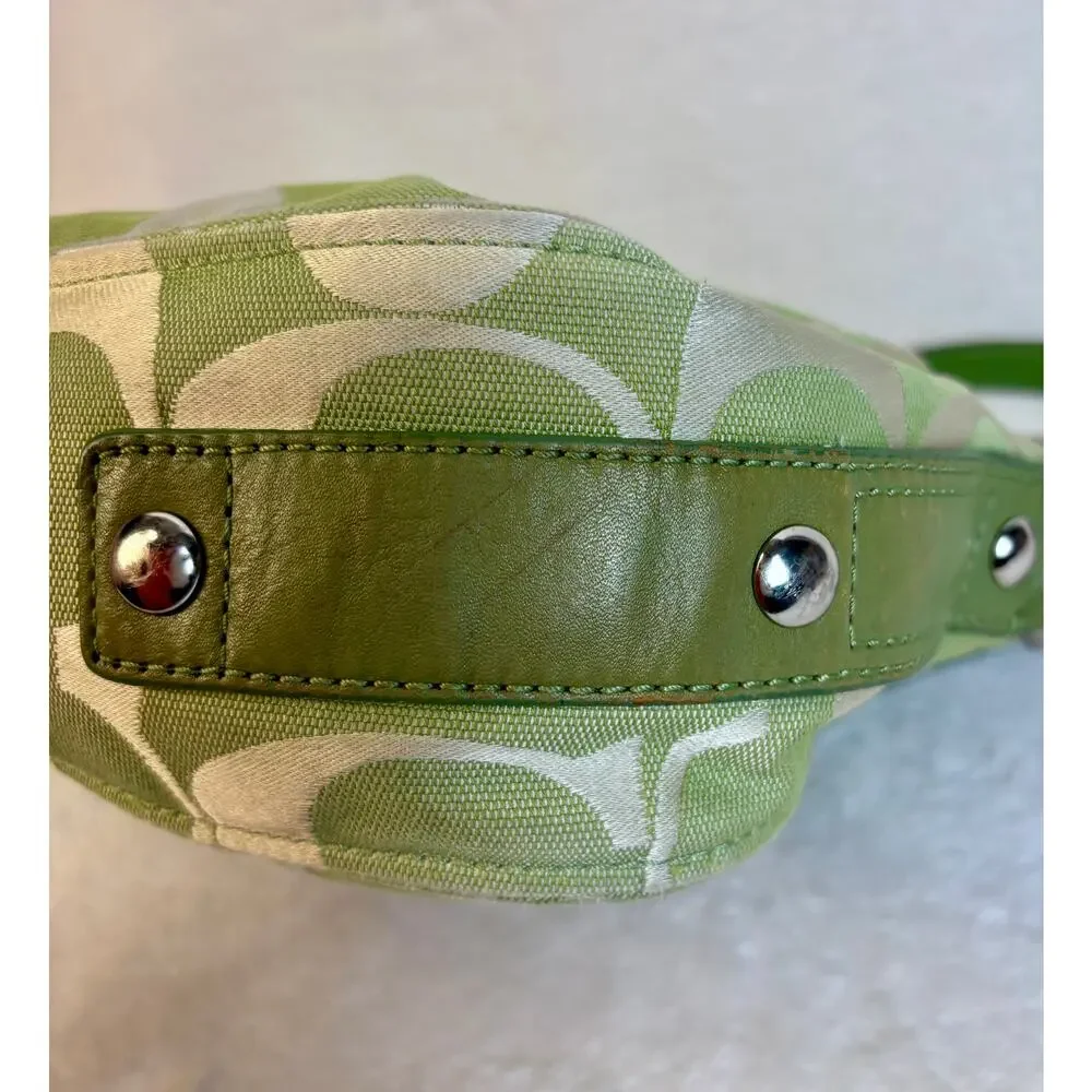 Coach Y2K Zoe Signature Hobo in Pistachio Colorway